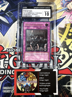 Yugioh CGC 10 Royal Surrender TLM-EN059 1st Edition Ultimate Rare PSA - Image 1