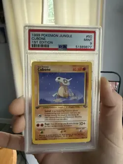 Pokemon TCG Cubone 1st Edition Jungle Pack, Card 50/64, Vintage PSA9 - Image 1