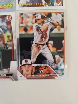 Gunnar Henderson Lot of 6 Rookie Cards Inserts Chrome And Base RC Orioles - Image 5