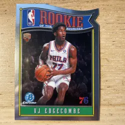 2025-26 Bowman Chrome VJ Edgecomb RY-3 Rookie Of The Year Favorites RC 76ers 🔥 - Image 1
