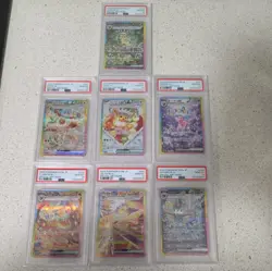 Set of 7 PSA 10 Terastal Festival ex Eevee's Evolution Pokemon TCG Japanese SV8a - Image 1