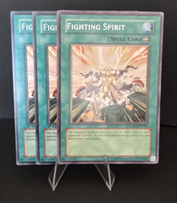 x3 Playset Yugioh Spell Fighting Spirit - Mixed Set - Common - Rare - 1st Ed - Image 1