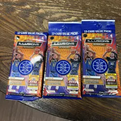 (LOT OF 3) 2020-2021 PANINI ILLUSIONS NBA BASKETBALL 12 CARD CELLO VALUE PACK - Image 1