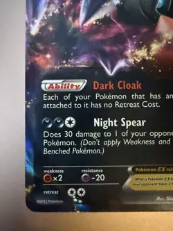 Pokemon DARKRAI EX Card DARK EXPLORERS Set 63/108 Black and White MP/LP - Image 3