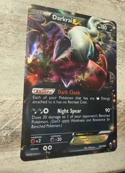 Pokemon DARKRAI EX Card DARK EXPLORERS Set 63/108 Black and White MP/LP - Image 4