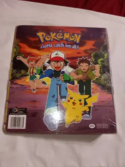 Vintage 1999 3 Ring Card Binder Nintendo Pokemon Pikachu Ash Misty Brock - Image 3