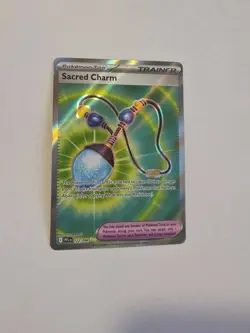 Sacred Charm 122/094 Me02: Mega Evolution Phantasmal Flames Holo Pokemon Card - Image 1