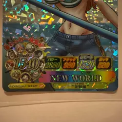 BANDAI One Piece Data Carddass New World Holo Card Nami Usopp Chopper Set - Image 4