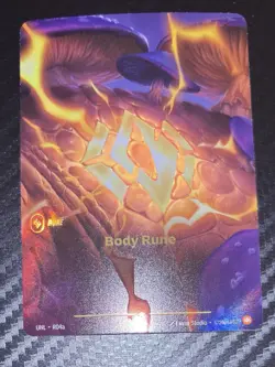 RIFTBOUND CCG Unleashed BODY RUNE Showcase Full Art Foil Card R04a - Image 1
