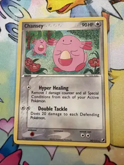 Chansey 20/115 2005 EX-Unseen Forces Pokemon Card Regular 2005 - LP - Image 2