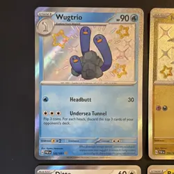 Pokemon TCG Paldean Fates 4 Card Lot Shiny Holo Wugtrio Noibat Ditto Raichu - Image 2