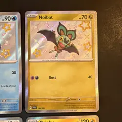 Pokemon TCG Paldean Fates 4 Card Lot Shiny Holo Wugtrio Noibat Ditto Raichu - Image 3