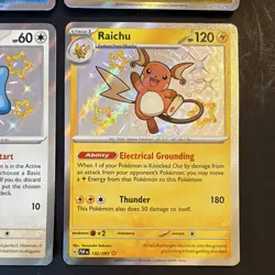 Pokemon TCG Paldean Fates 4 Card Lot Shiny Holo Wugtrio Noibat Ditto Raichu - Image 5