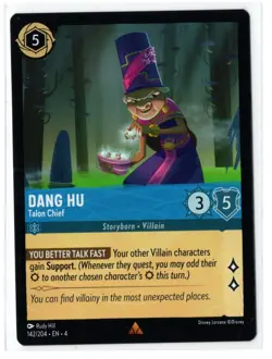 Disney Lorcana Ursula's Return Dang Hu 142/204 Rare NON-FOIL - Image 1