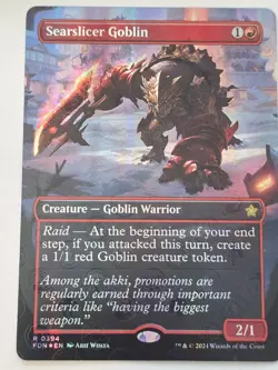 Searslicer Goblin (Borderless) (Mana Foil) Foundations Foil - Image 1