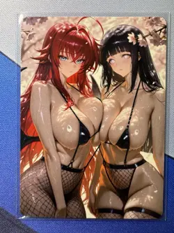 Rias & Hinata Highschool DxD - Naruto ACG Goddess Story Waifu Anime Custom Card - Image 1