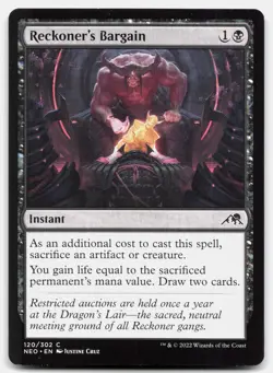 Reckoner's Bargain - NM Near Mint - NEO Kamigawa: Neon Dynasty # 120 - MTG Magic - Image 1