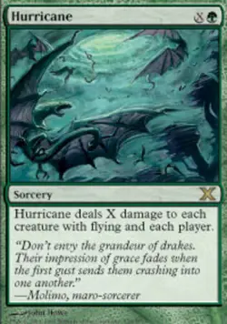 Hurricane ~ Heavily Played 10th Edition Tenth MTG Magic UltimateMTG Green Card - Image 1