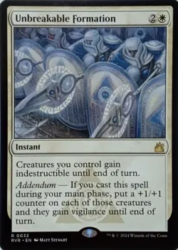 0032 UNBREAKABLE FORMATION RARE RAVNICA REMASTERED MTG CARD - Image 1