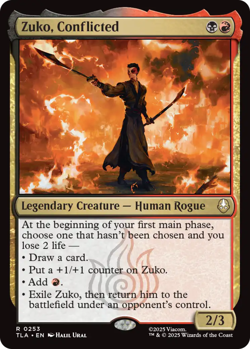 Zuko, Conflicted Light Play, English Magic the Gathering MTG Avatar: The Last Ai - Image 1