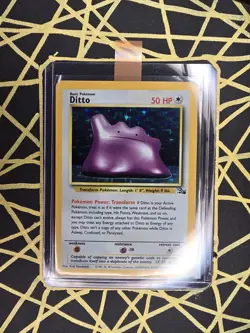 🔥 Ditto 3/62 🔥 Original Holo Rare Fossil Set Pokemon Card WOTC TCG 1999 - Image 2