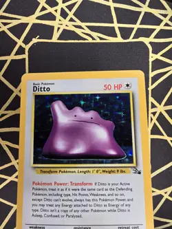 🔥 Ditto 3/62 🔥 Original Holo Rare Fossil Set Pokemon Card WOTC TCG 1999 - Image 4