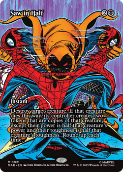 x1 Saw in Half MAR Marvel Universe Spider-Man MTG 21 M/NM 1x - Image 1