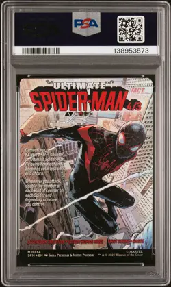 2025 MTG MARVEL'S SPIDER-MAN #0234 MILES MORALES/ULTIMATE SPIDER-MAN PSA 10 - Image 2