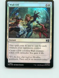 Wall Off - C614 - FOIL - MTG - Commander: Marvel Super Heroes (MSC) - Image 1