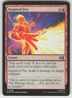 Inspired Fire 690 Commander: Marvel Super Heroes MTG Foil NM - Image 1