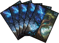 Card Sleeves for MTG - 100 Pack Day and Night Art, Sun Vs Moon Tree Fantasy Land 313044564576 - Image 5