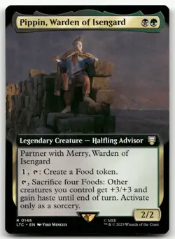 Pippin, Warden of Isengard (Extended Art) #146 NM Lord of the Rings Magic MTG - Image 1