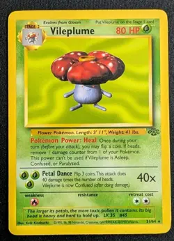 Vileplume 31/64 Jungle Regular MP Vintage Pokemon WOTC - Image 1