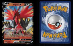 HOLO GALARIAN ZAPDOS V V RARE HOLO 080/198 NM POKEMON - Image 3