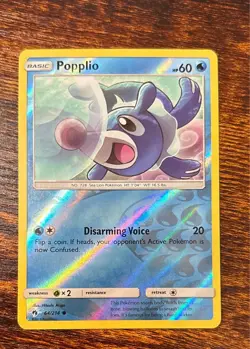 Popplio 64/214 Lost Thunder Common NM Pokemon TCG - Image 1