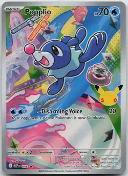 Popplio 045 Holo Promo ME: Mega Evolution Promo Pokemon Holo NM/M - Image 1