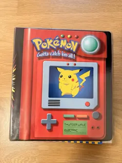 NINTENDO POKEMON Pokedex TCG Card 3 Ring Binder 1999 Vintage Pikachu Meowth 41365040775 - Image 1