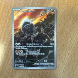 Pokemon TCG Paldean Tauros Holo Card Illustration Rare 218/193 Paldea Evolved - Image 1