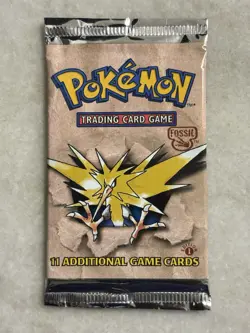 Wizards of the Coast Pokemon TCG Fossil 1st Edition Booster Pack Zapdos 11 Cards - Image 1