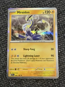 Miraidon 080/198 Scarlet & Violet Rare Holo Pokemon NM - Image 1