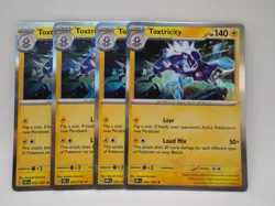 4x Pokemon Scarlet & Violet Obsidian Flames- Toxtricity 072/197 Holo Rare (NM/M) - Image 1