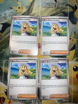 4x Lillie's Determination 192/217 Pokemon Ascended Heroes Playset TCG NM Trainer - Image 1