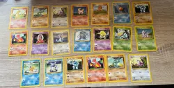 Lot Of 20 Base Set Pokemon Cards Vintage WOTC Non-Holo Commons/Bulk - Image 1