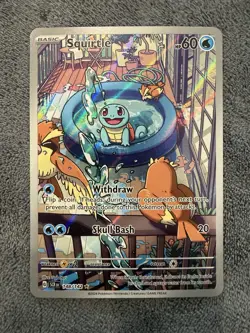 NM/Mint Pokemon TCG Squirtle Stellar Crown Illustration Card 148/142 - Image 1