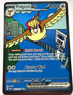Pidgeot ex 225/197 SV03 Obsidian Flames Near Mint - Image 1