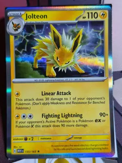 Jolteon 135/165 Rare 151 Pokemon Holo Near Mint - Image 1