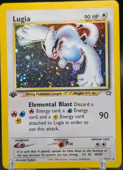 Lugia 9/111 1st Edition Neo Genesis Pokemon Holo Rare WOTC NO CREASES - Image 1