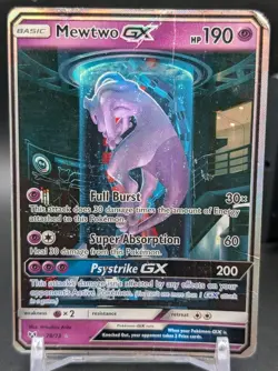 Mewtwo GX 78/73 Pokemon Shining Legends Secret Rare Heavily Played/Damaged - Image 1