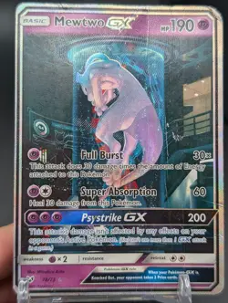 Mewtwo GX 78/73 Pokemon Shining Legends Secret Rare Heavily Played/Damaged - Image 3