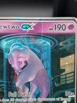 Mewtwo GX 78/73 Pokemon Shining Legends Secret Rare Heavily Played/Damaged - Image 4